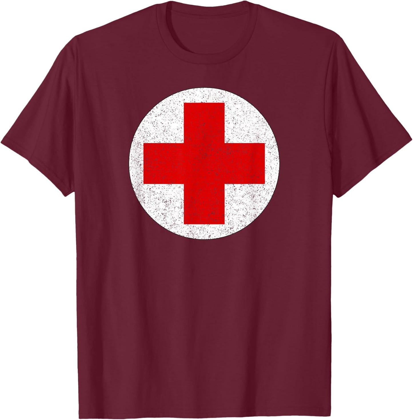 Classic Medic First AID Symbol Army Combat Medic Specialist T-Shirt - T-Shirt | Maroon