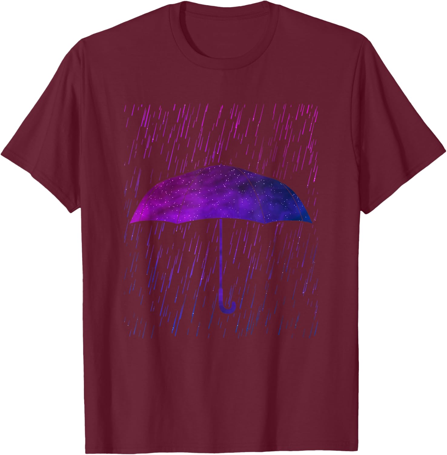 Rain Purple Umbrella Violet Favorite Color T-Shirt - T-Shirt | Maroon