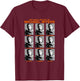 Halloween Many Moods of Michael Myers Small T-Shirt - T-Shirt | Maroon