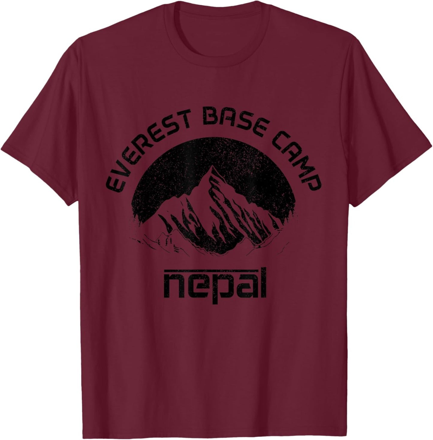 Mount Everest Nepal Himalaya Mountaineer Mountain Souvenir T-Shirt - T-Shirt | Maroon