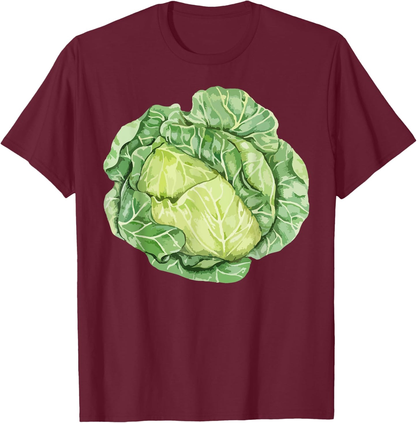 Cabbage Halloween Group Costume Salad Vegan Vegetarians T-Shirt - T-Shirt | Maroon