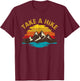 Take A Hike Outdoor Sunset Vintage Style Mountains Nature T-Shirt - T-Shirt | Maroon