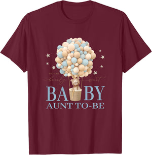 Aunt We Can Bearly Wait Baby Shower Bear Family Matching T-Shirt - T-Shirt | Maroon