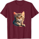 Adorable Realistic Kitten Cat Lovers Design Women Kids T-Shirt - T-Shirt | Maroon