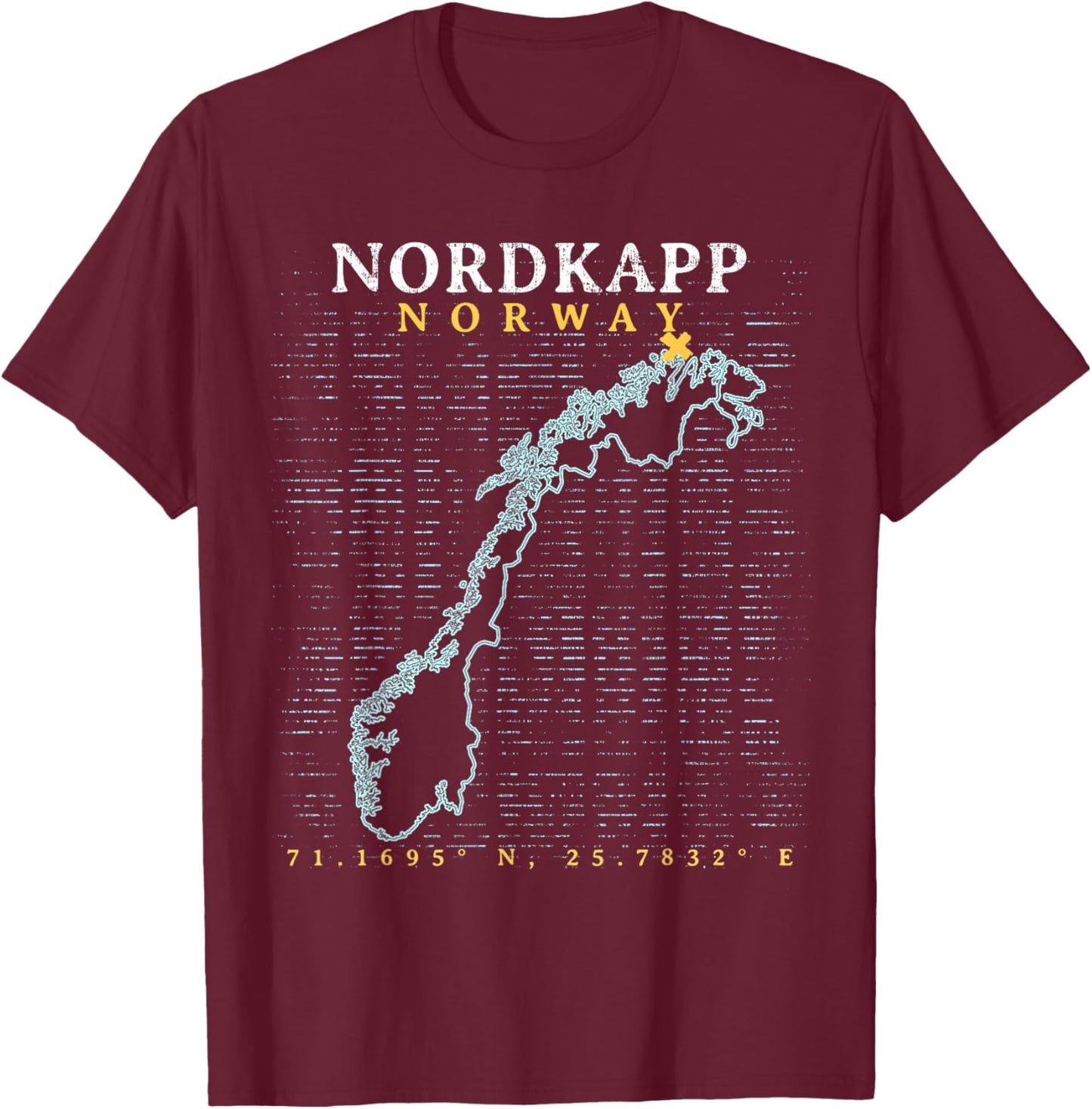 Norway Nordkapp T-Shirt - T-Shirt | Maroon