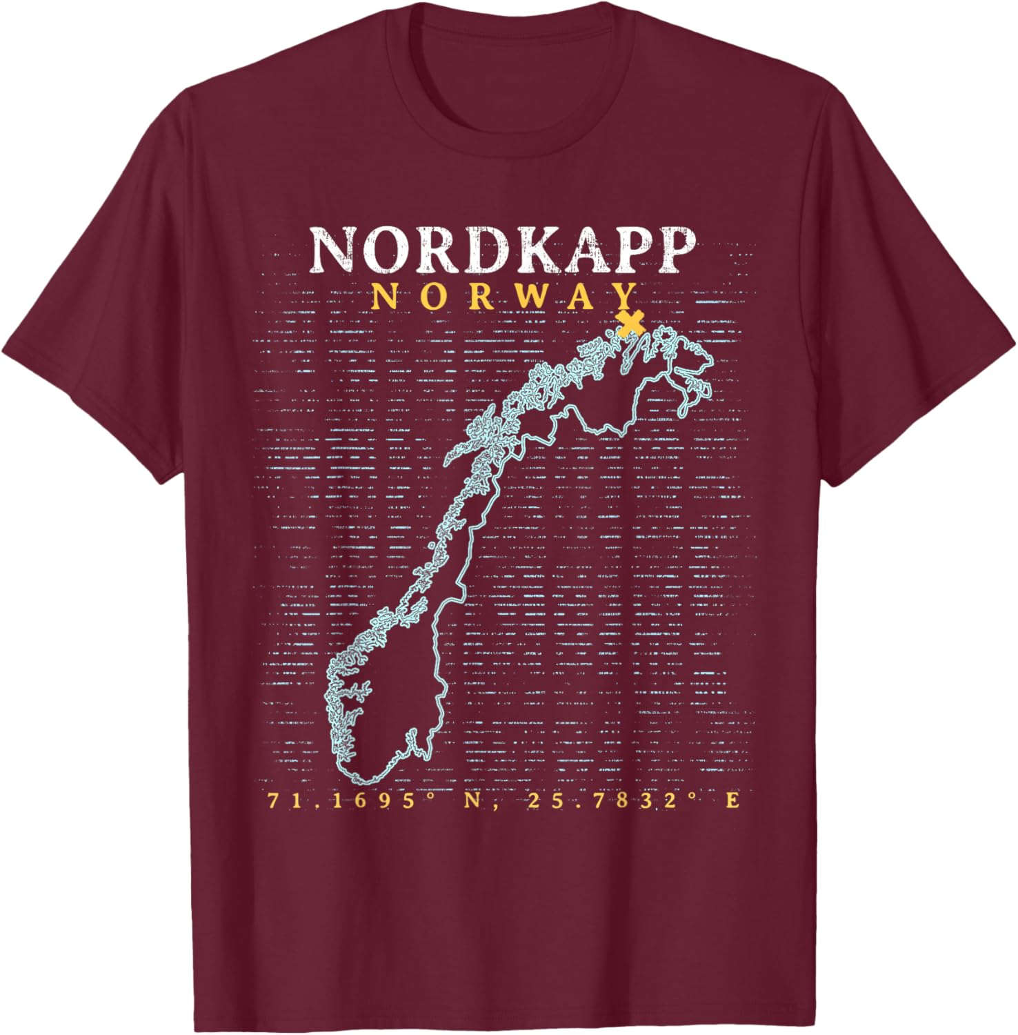 Norway Nordkapp T-Shirt - T-Shirt | Maroon