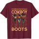 Melanin Cowgirls African Melanin Cowgirl Black History T-Shirt - T-Shirt | Maroon