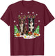 Border collie Dog Christmas lights Xmas Border collie dog Women Kids T-Shirt - T-Shirt | Maroon
