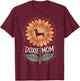 Doxie Mom Sunflower Dachshund Dog Lover T-Shirt - T-Shirt | Maroon