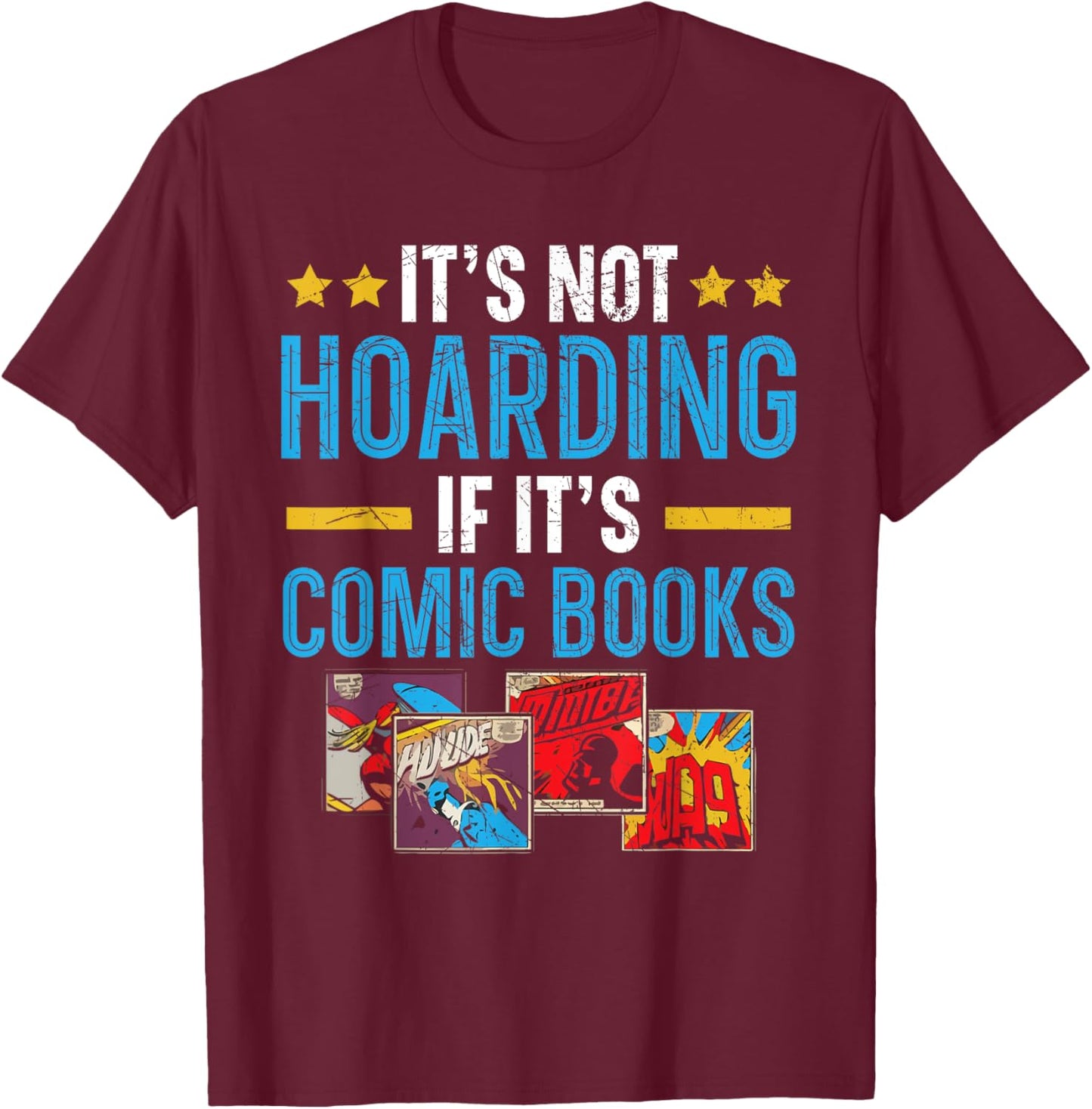 Comic Collector Comic Reader Reading Comic Books T-Shirt - T-Shirt | Maroon
