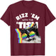 Autism Funny Rizz Em With The Tism Meme Autistic Cat Rainbow T-Shirt - T-Shirt | Maroon