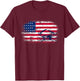 American Flag 4th of July Crab Fisherman Funny Crabbing Gift T-Shirt - T-Shirt | Maroon