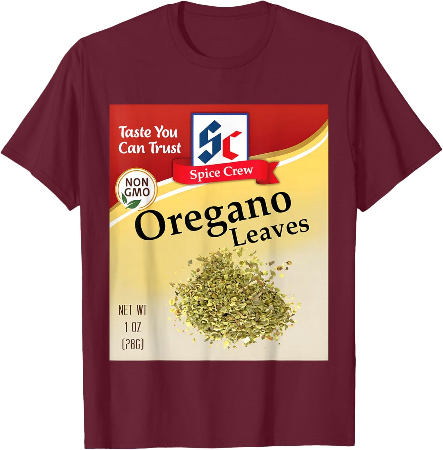 Oregano Leaves Condiment Spice Costumes Group Matching T-Shirt - T-Shirt | Maroon