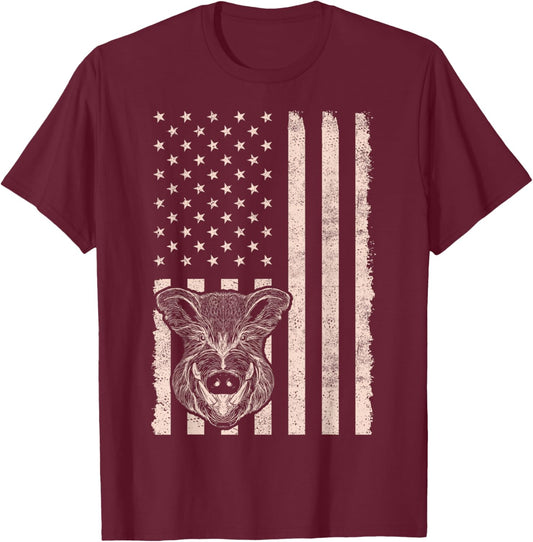 Hog Hunting T-Shirt - T-Shirt | Maroon