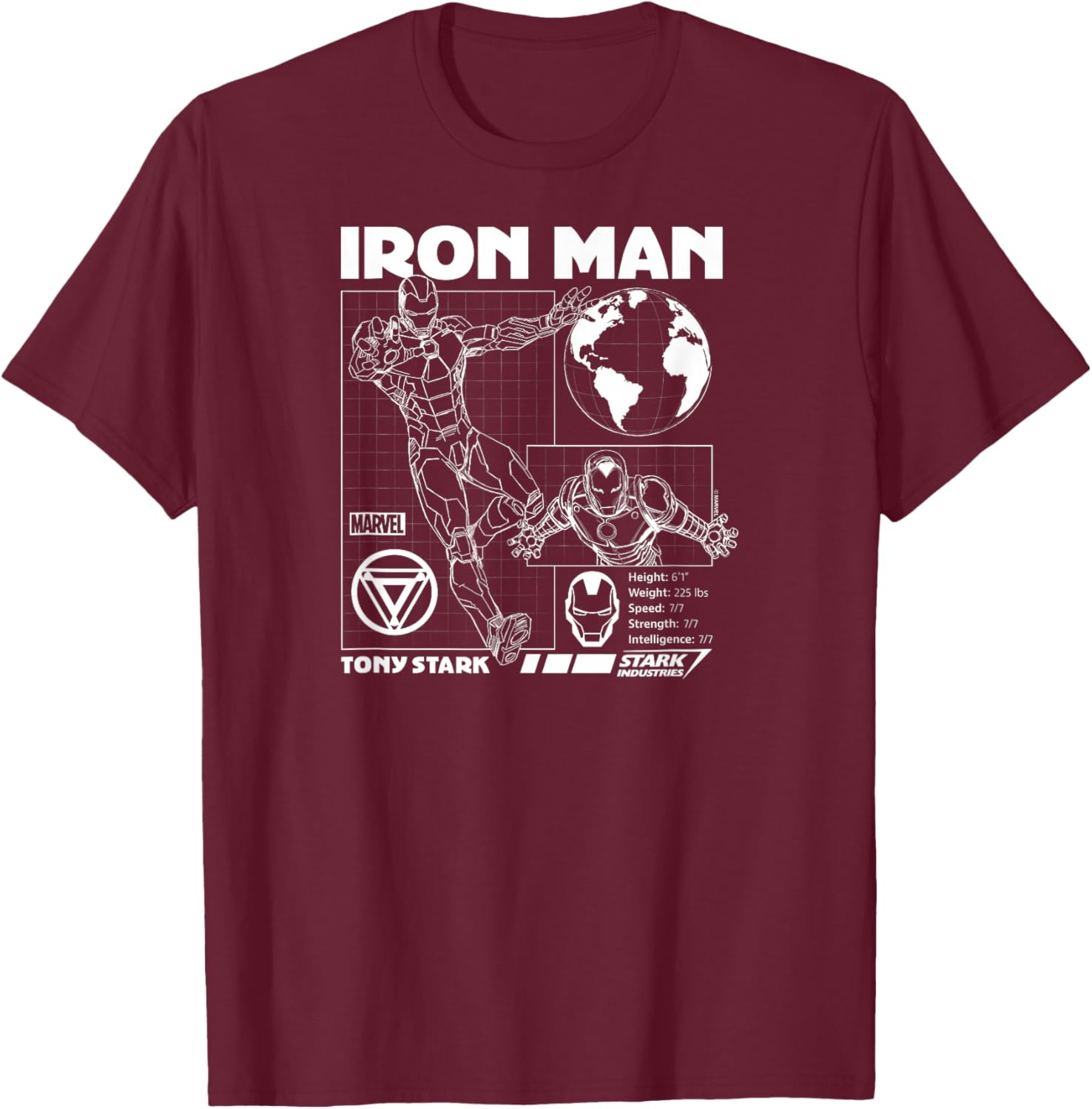 Iron Man - Chematic T-Shirt - T-Shirt | Maroon