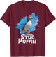 Stud Puffin Pajamas Retro Vintage Style Stud Puffin Bird T-Shirt - T-Shirt | Maroon