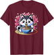 Kawaii Siberian Husky dog Eating Ramen T-Shirt - T-Shirt | Maroon