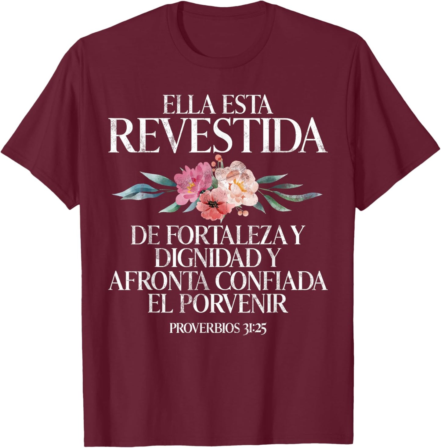 Christian Spanish Español Cristianos Religious Jesus God T-Shirt - T-Shirt | Maroon