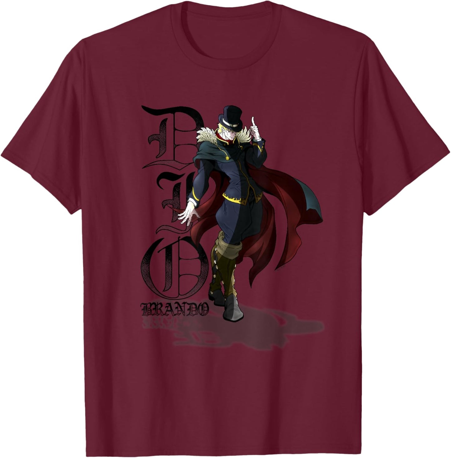 JoJo's Bizarre Adventure Phantom Blood Dio Brando Vampire T-Shirt - T-Shirt | Maroon