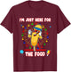 I'm Just Here for The Food Corndog Fair Carnival Amusement T-Shirt - T-Shirt | Maroon
