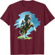 The Legend Of Zelda Breath Of The Wild Link And Epona Paint T-Shirt - T-Shirt | Maroon