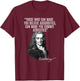 Voltaire: Faith, Absurdities Commit Atrocities! Voltaire T-Shirt - T-Shirt | Maroon