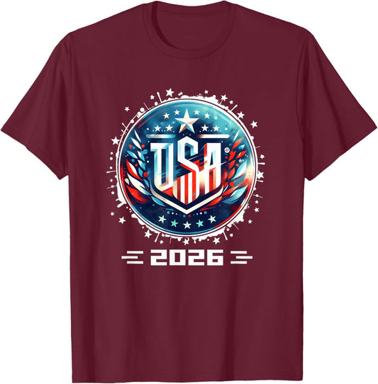 USA 2026 Go United States Sport USA Team 2026 USA T-Shirt - T-Shirt | Maroon