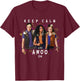 Disney Channel Zombies 2 Keep Calm and Awoo On T-Shirt - T-Shirt | Maroon