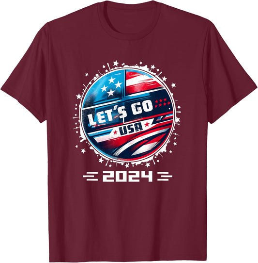 USA 2024 Go United States Sport USA Team 2024 USA T-Shirt - T-Shirt | Maroon