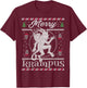 Merry Krampus Christmas Xmas Horror Ugly Sweater Evil Pajama T-Shirt - T-Shirt | Maroon