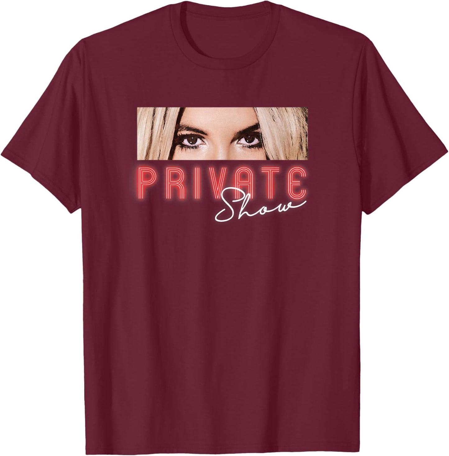 Britney Spears - Private Show T-Shirt - T-Shirt | Maroon