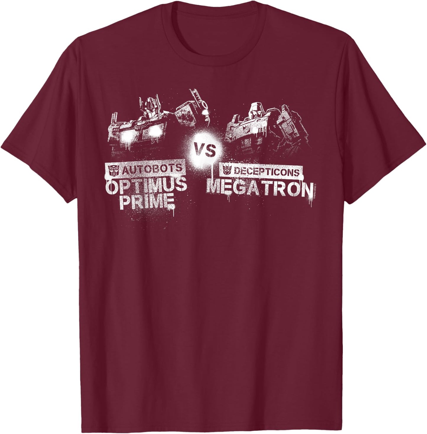 Transformers: War For Cybertron Optimus Prime Vs. Megatron T-Shirt - T-Shirt | Maroon