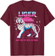 Liger Retro Vintage Tiger Lion Magic Beast Graphic T-Shirt - T-Shirt | Maroon