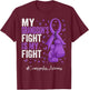 Purple Ribbon Grandson Craniosynostosis Awareness T-Shirt - T-Shirt | Maroon