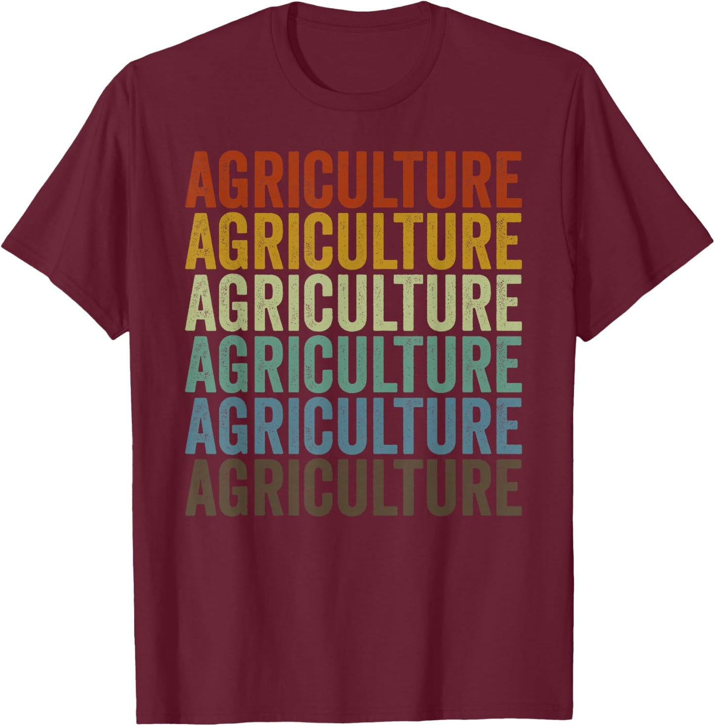 Agriculture Retro T-Shirt - T-Shirt | Maroon