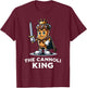 Cannoli King Funny Cannoli Lover Italian Desert Illustration T-Shirt - T-Shirt | Maroon