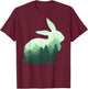 Rabbit Bunny Hare Double Exposure Surreal Wildlife Animal T-Shirt - T-Shirt | Maroon