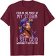 African Christian Afro American Black Pride Christianity T-Shirt - T-Shirt | Maroon
