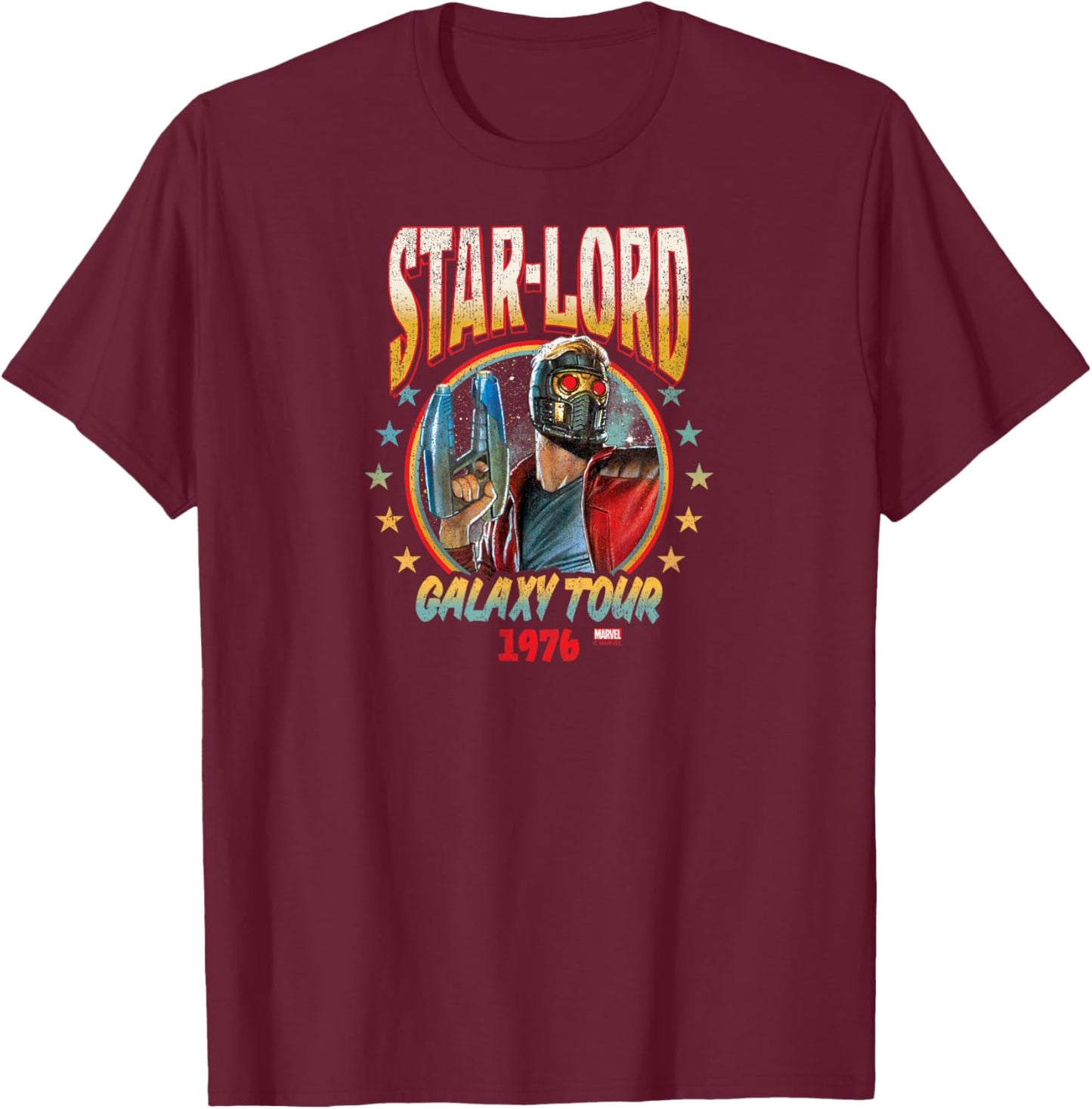 Guardians of The Galaxy - Star Lord Band T-Shirt - T-Shirt | Maroon