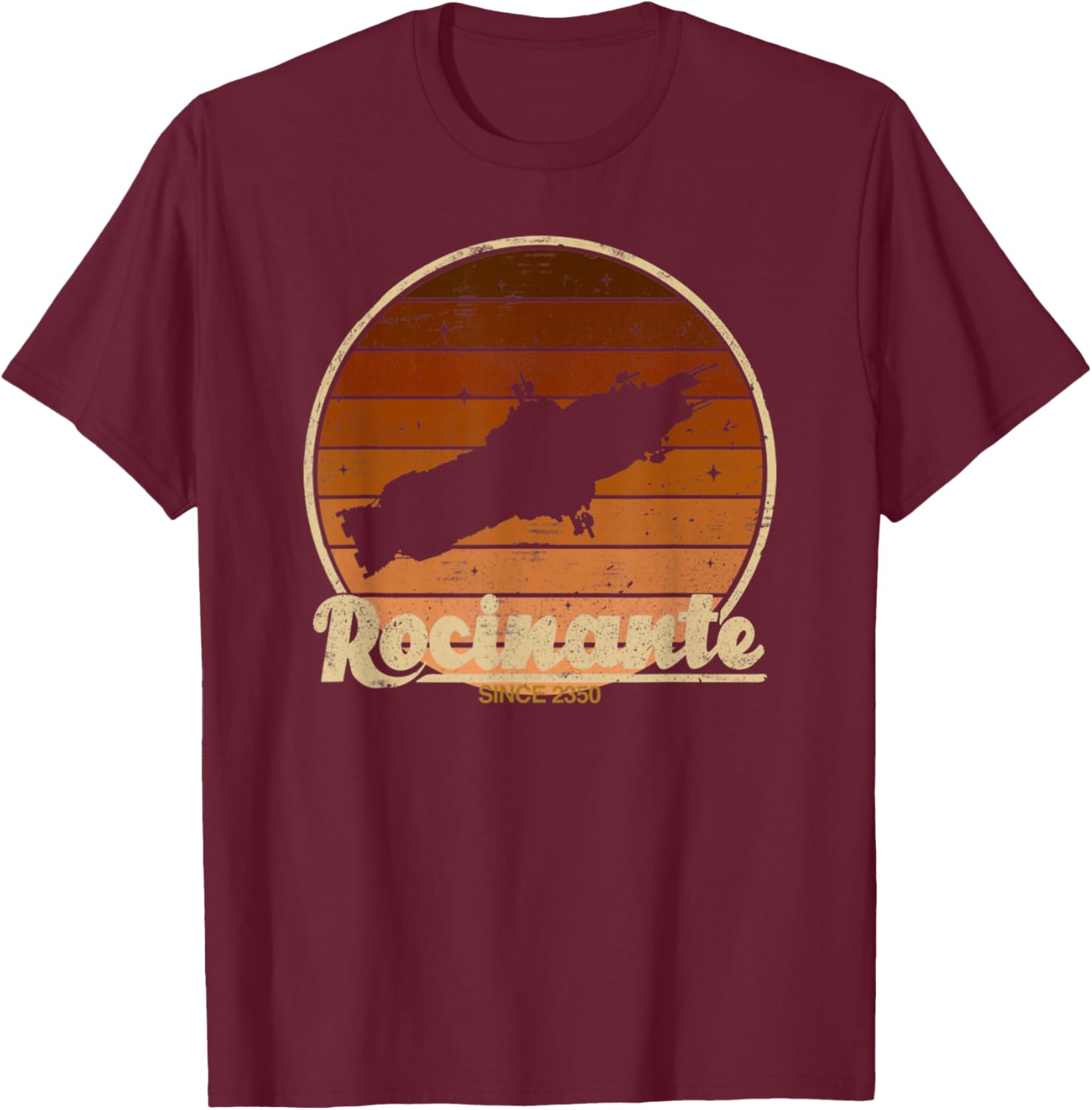 Vintage Retro The Rocinante Orange The Expanse T-Shirt - T-Shirt | Maroon