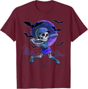Softball Halloween Spooky Season Trick or Treating T-Shirt - T-Shirt | Maroon