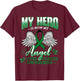 My Hero Is Now My Angel Liver Cancer Jaundice Metastasis T-Shirt - T-Shirt | Maroon