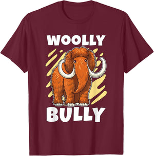 Woolly Bully Stone Elephant Prehistoric Woolly Mammoth T-Shirt - T-Shirt | Maroon