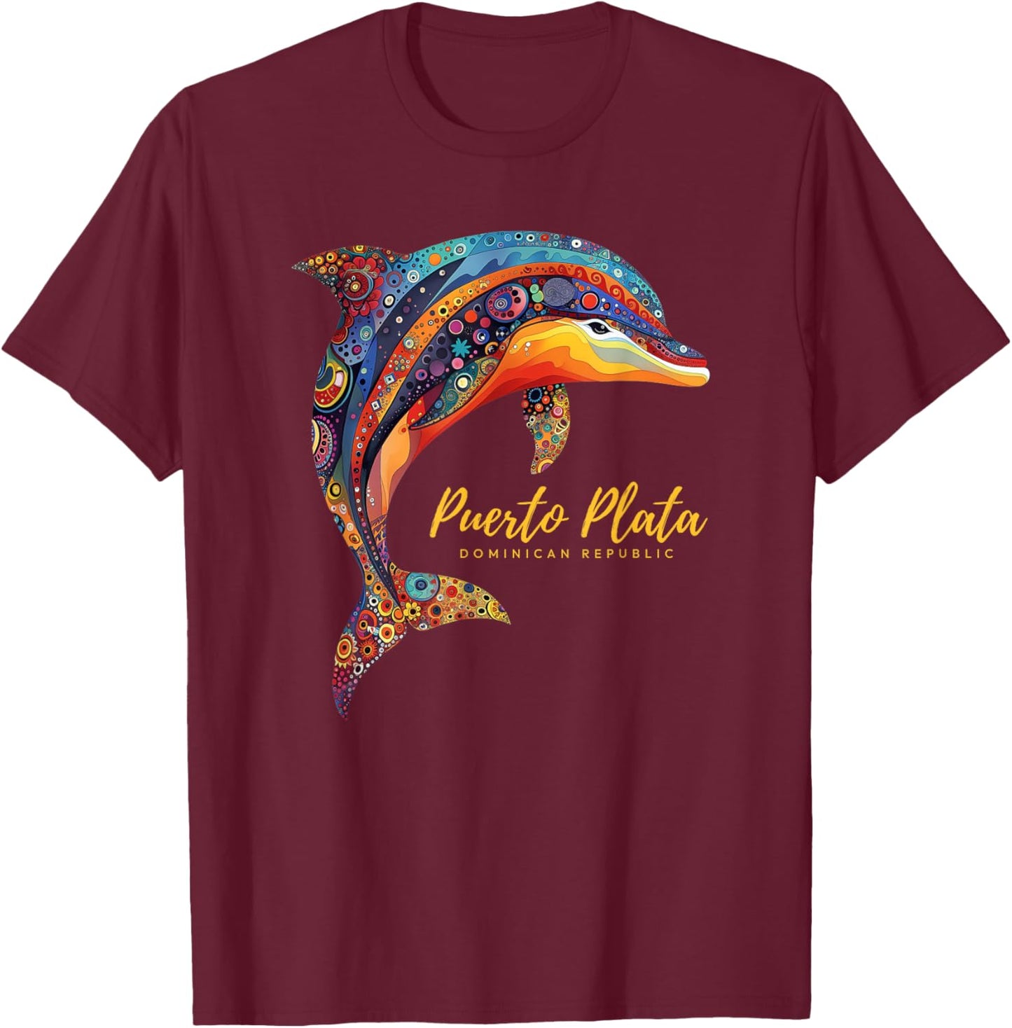 Puerto Plata Dominican Republic Beach Vacation Dolphin Women T-Shirt - T-Shirt | Maroon