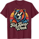 Fat Bear Week Retro Bear Sunglasses Nature Lovers T-Shirt - T-Shirt | Maroon