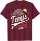 Tennis Senior 2025 Graduation Class of 2025 Graduate Pride T-Shirt - T-Shirt | Maroon