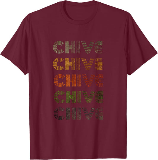 Love Heart Chive Grunge Vintage Style Black Chive T-Shirt - T-Shirt | Maroon