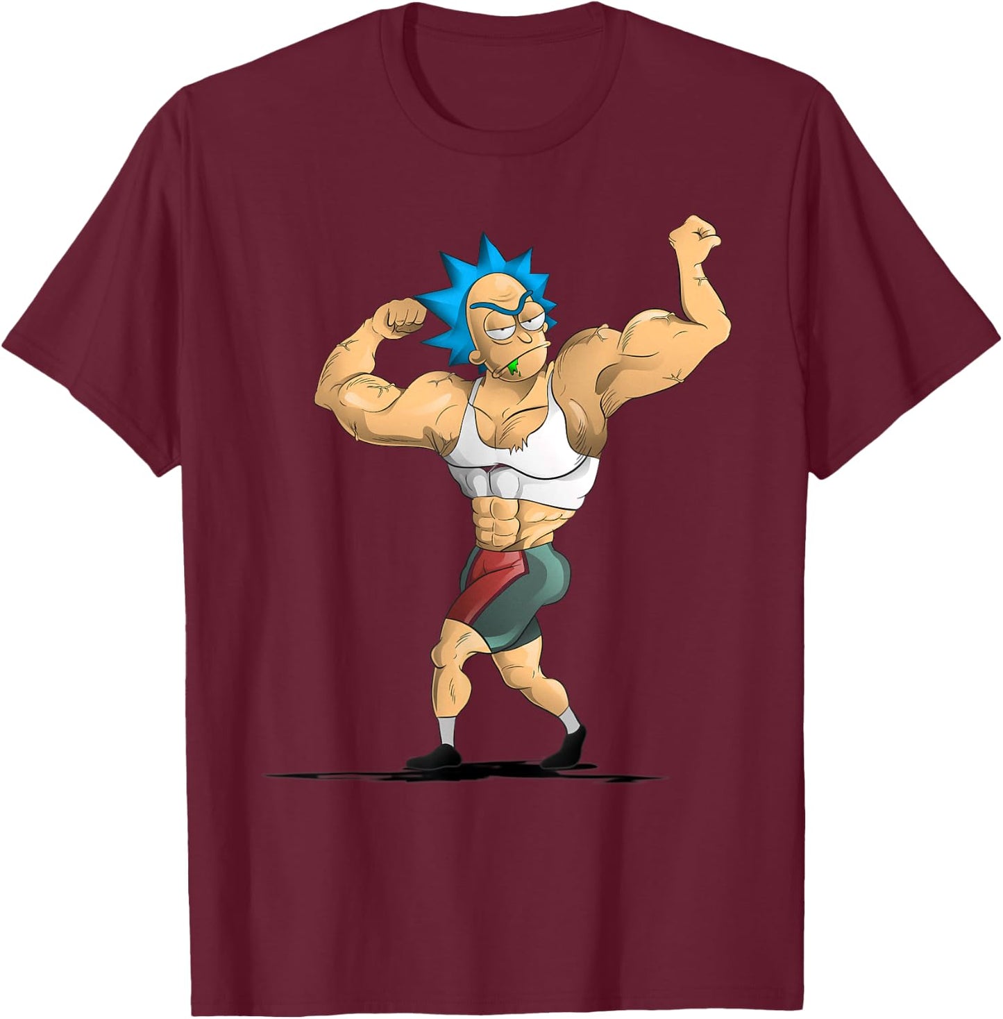 Mademark x Rick and Morty - Rick and Morty Shirt Rick's Gym T-Shirt - T-Shirt | Maroon