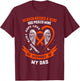 I Wear Orange In Memory of my Dad Leukemia Awareness Father T-Shirt - T-Shirt | Maroon