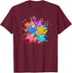Paint Splash Table Tennis Ping Pong for Children Kids T-Shirt - T-Shirt | Maroon